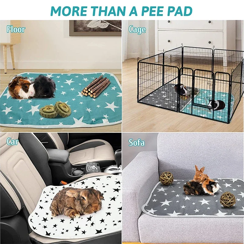 Almofada Absorvente para Gaiola de Hamster e Cobaia 35x45 cm Lavável - Imagem 4