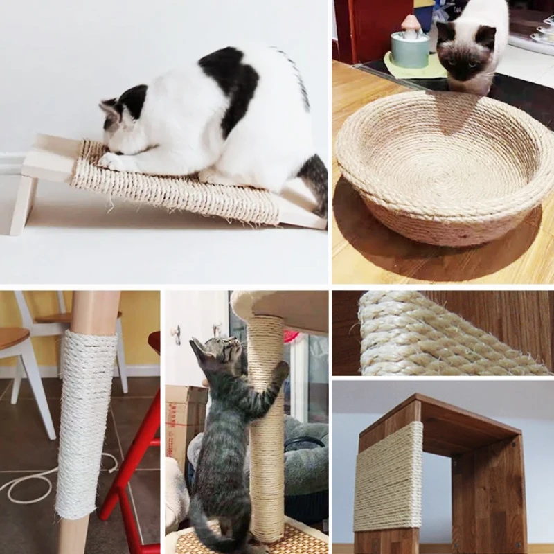 Corda de Sisal Natural para Gato 4mm para Proteger o Sofá - Imagem 6