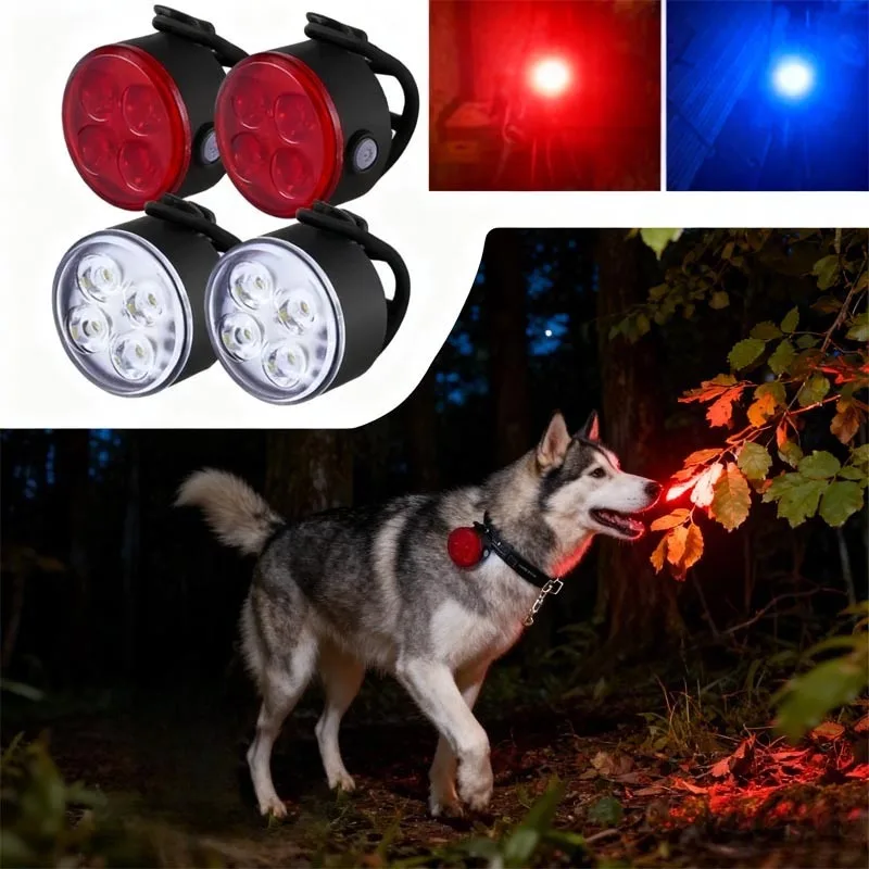 luz de coleira LED recarregável para cães e gatos