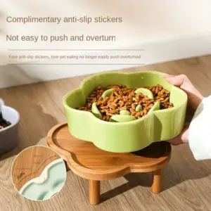 tigela de cerâmica slow feed para gatos