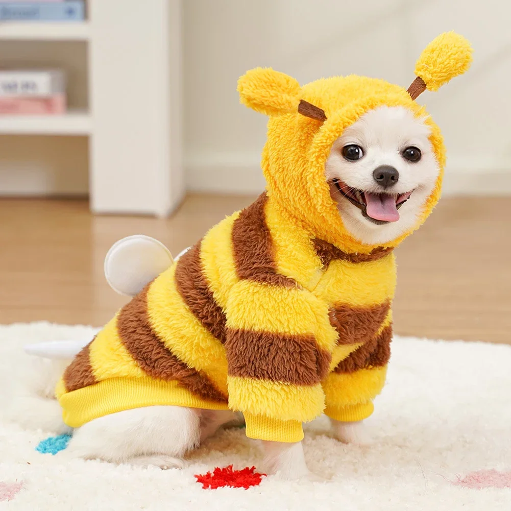 Roupa de Abelha para Cães e Gatos de Flanela para Inverno - Imagem 3