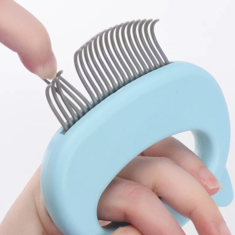 Escova de Grooming para Gatos de Plástico Durável com Massagem Suave - Imagem 6