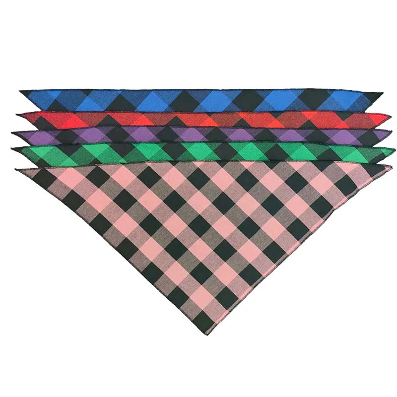 Bandana para Cães e Gatos de Tecido Xadrez com Identificação Personalizável - Image 5