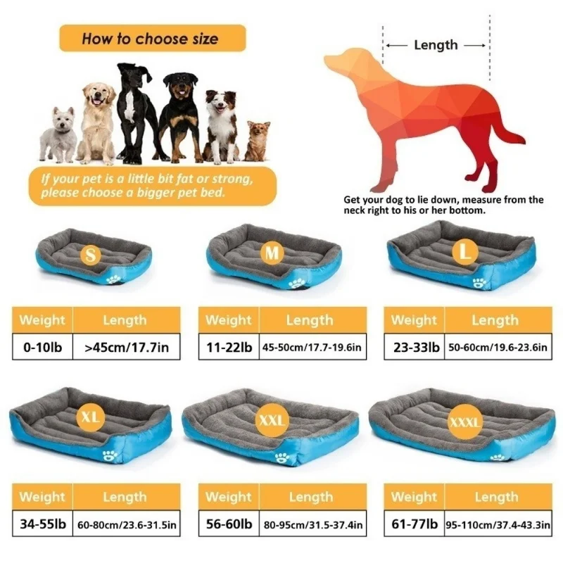 Cama para Cães e Gatos de Tecido Oxford Impermeável Tamanho XXL - Image 4