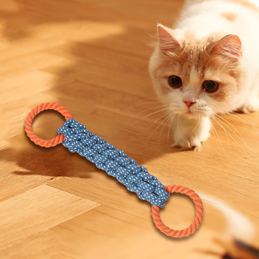 Brinquedo para Cães de Corda Natural Tecida para Mastigar - Imagem 4