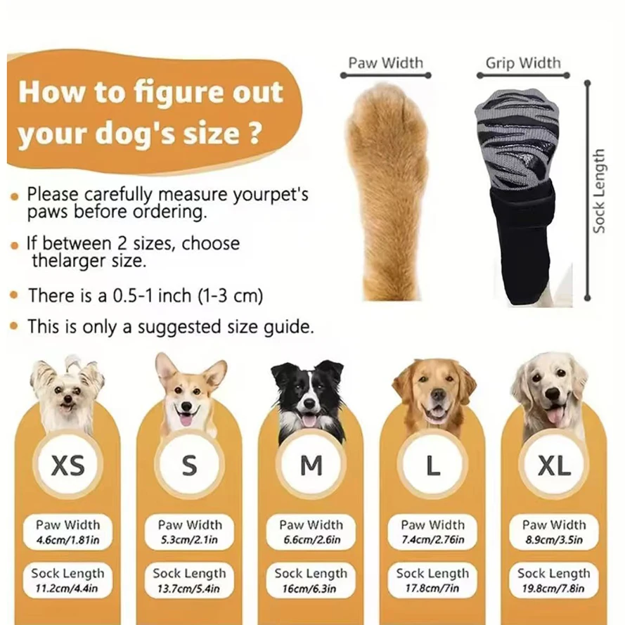 Meias Antiderrapantes para Cães Ajustáveis Laváveis Tamanho XL - Imagem 2