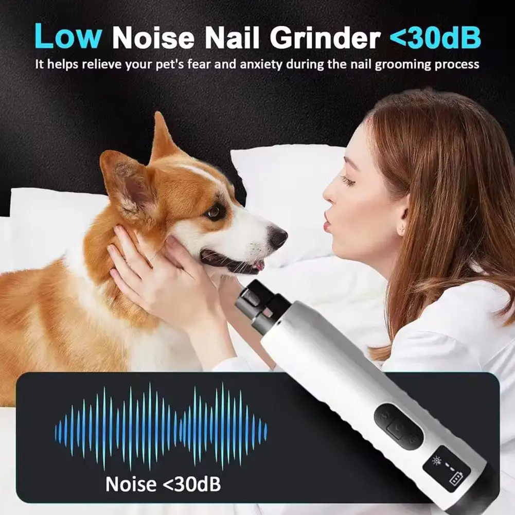 Moedor de Unhas Elétrico USB para Cães e Gatos Silencioso - Image 4