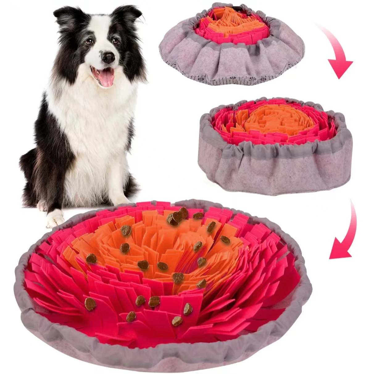 Tapete de Feltro Lavável para Cães Dobrável Alimentação Lenta - Image 3