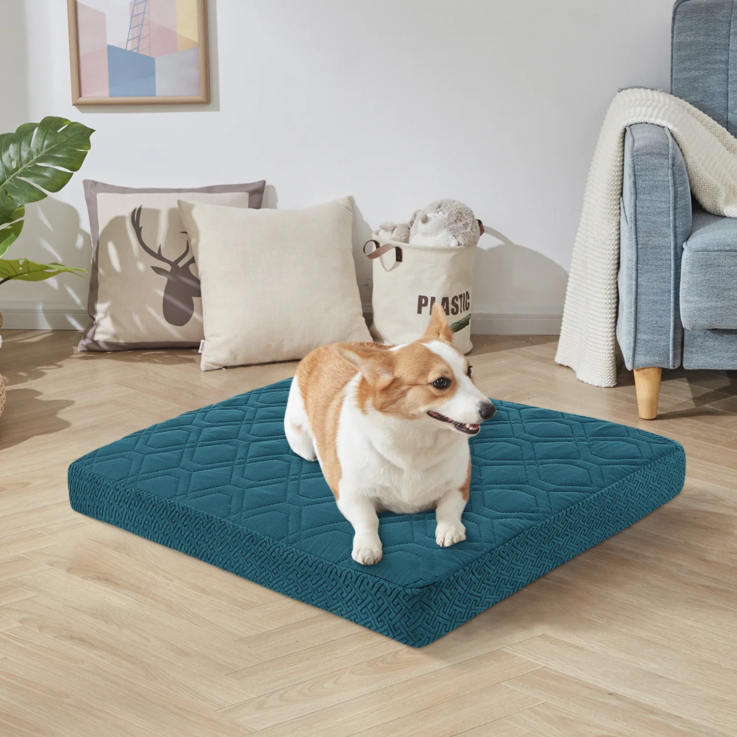 Capa de Cama para Cães e Gatos Impermeável Lavável com Elástico - Imagem 2