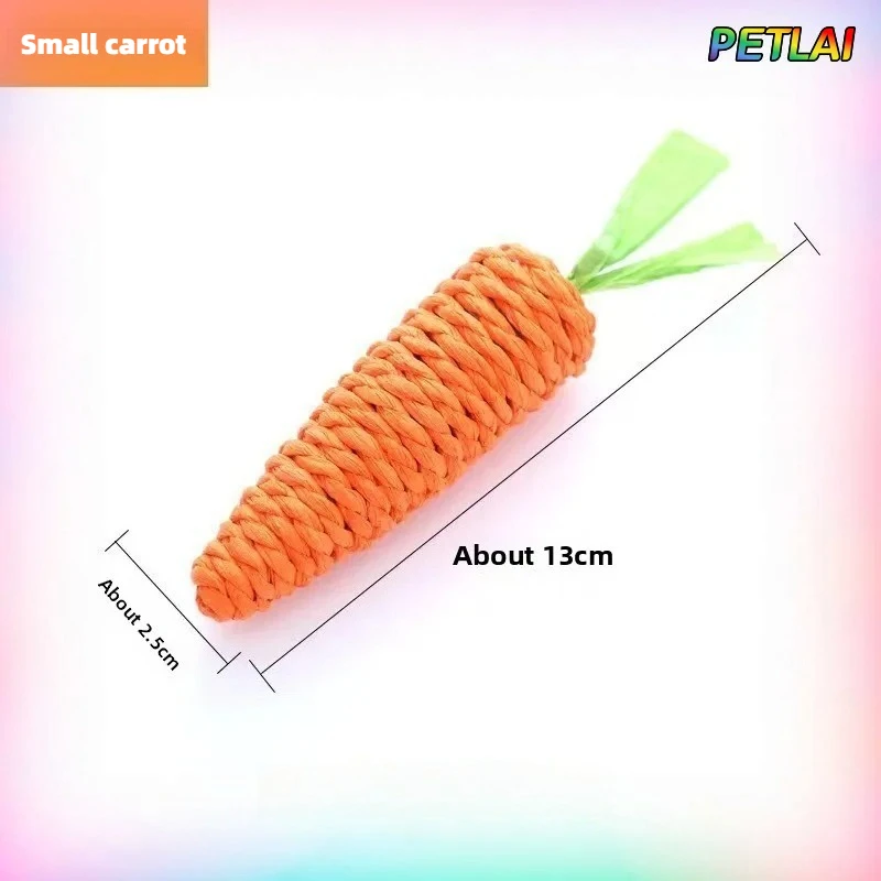 Brinquedo de Cenoura para Gatos de Corda de Cânhamo para Roer e Limpar Dentes - Imagem 5