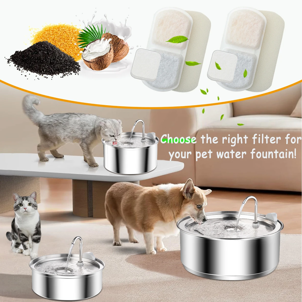 Filtros de Carvão para Fonte de Água Pet 10 peças, Purificam a Água - Image 6