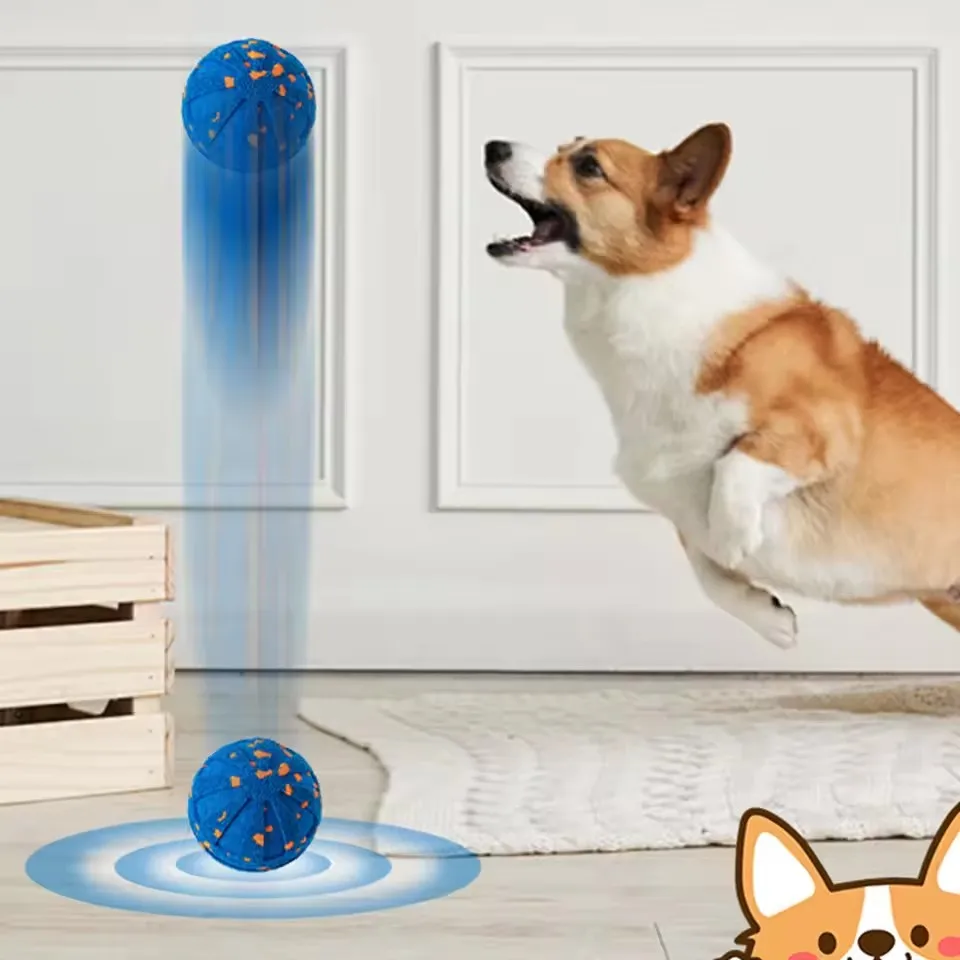 Bola Interativa Elétrica para Cães e Gatos Branca Vibratória - Imagem 2