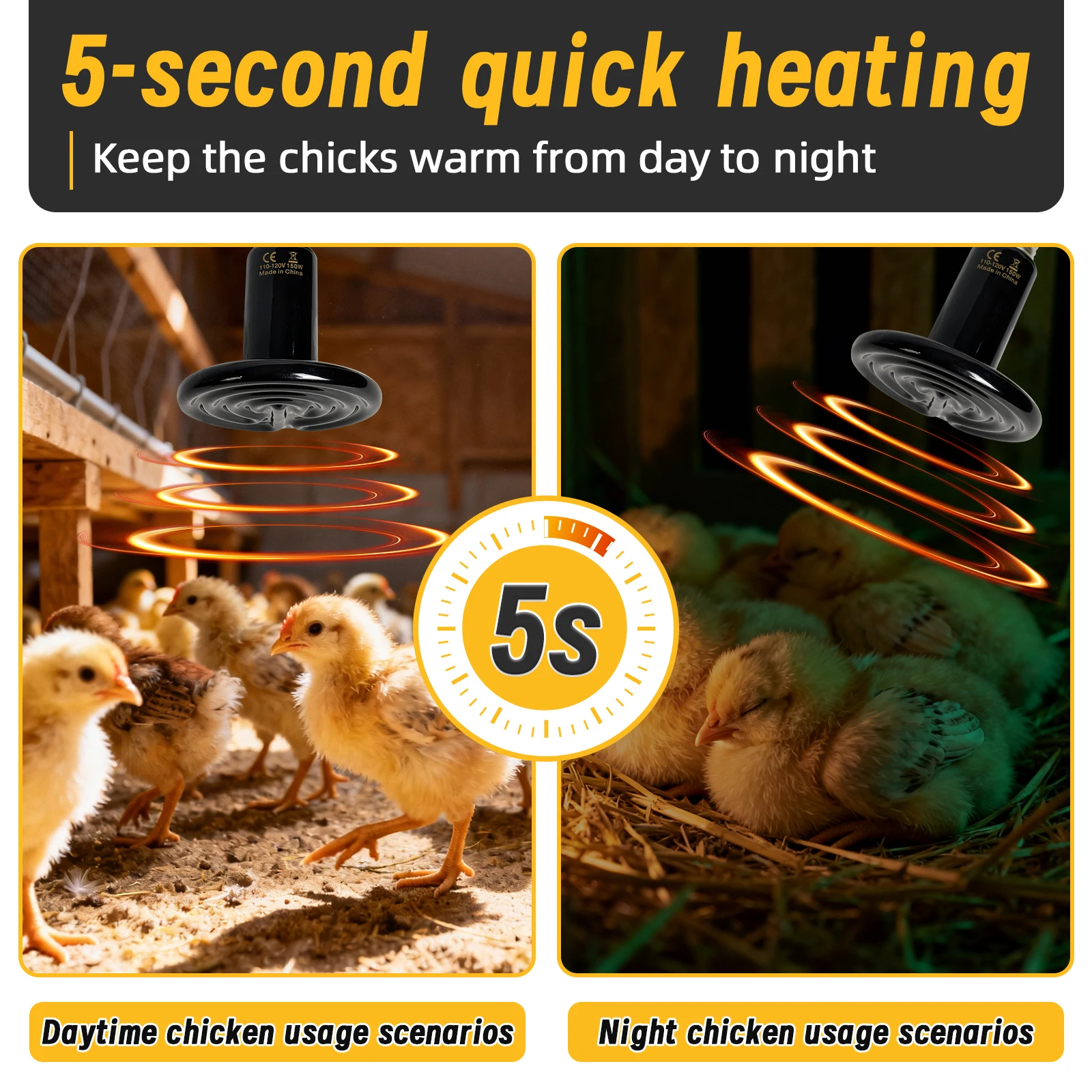Lâmpada de Aquecimento para Répteis de Cerâmica 25W a 200W - Imagem 3