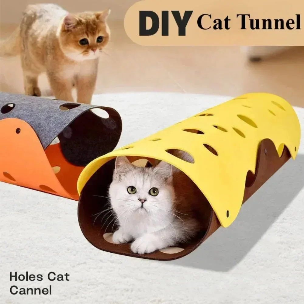 Cama Túnel para Gatos Dobrável com Buracos para Atividades - Image 3