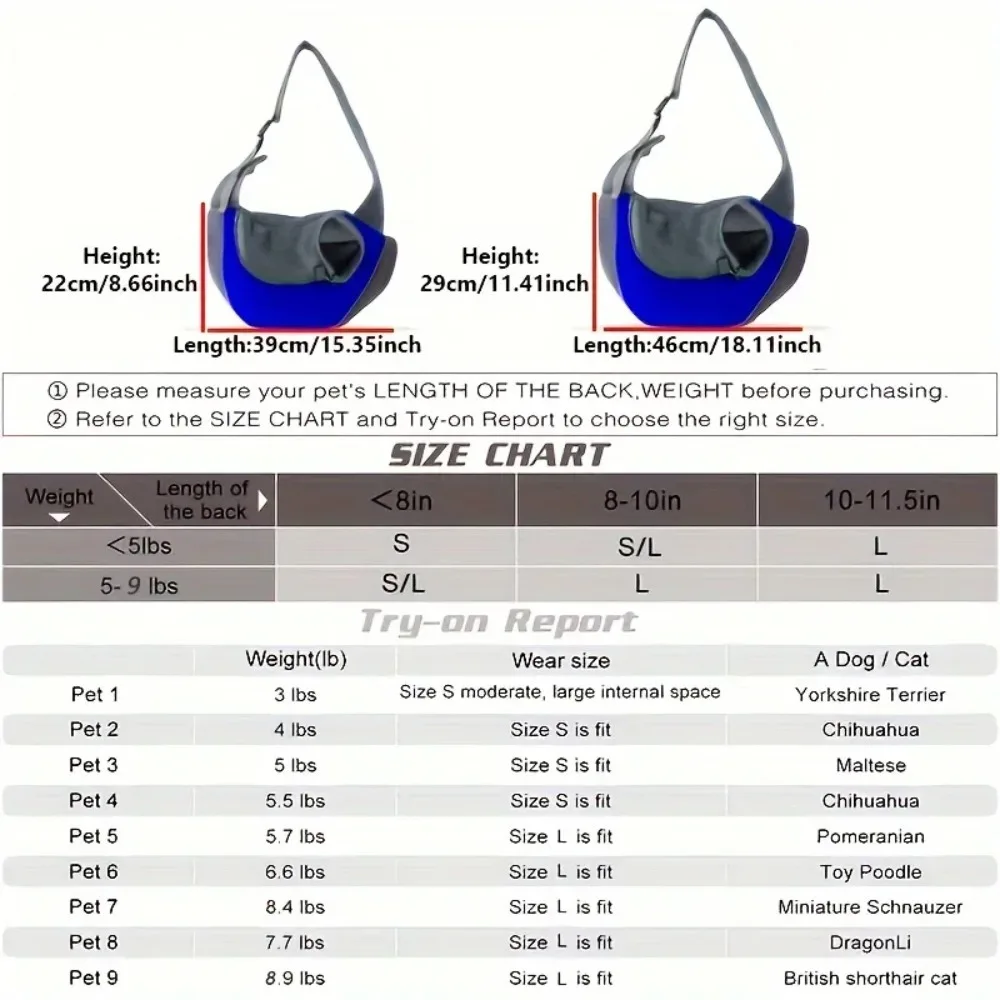 Mochila Sling para Cães de Pequeno Porte Respirável para Viagem - Imagem 2