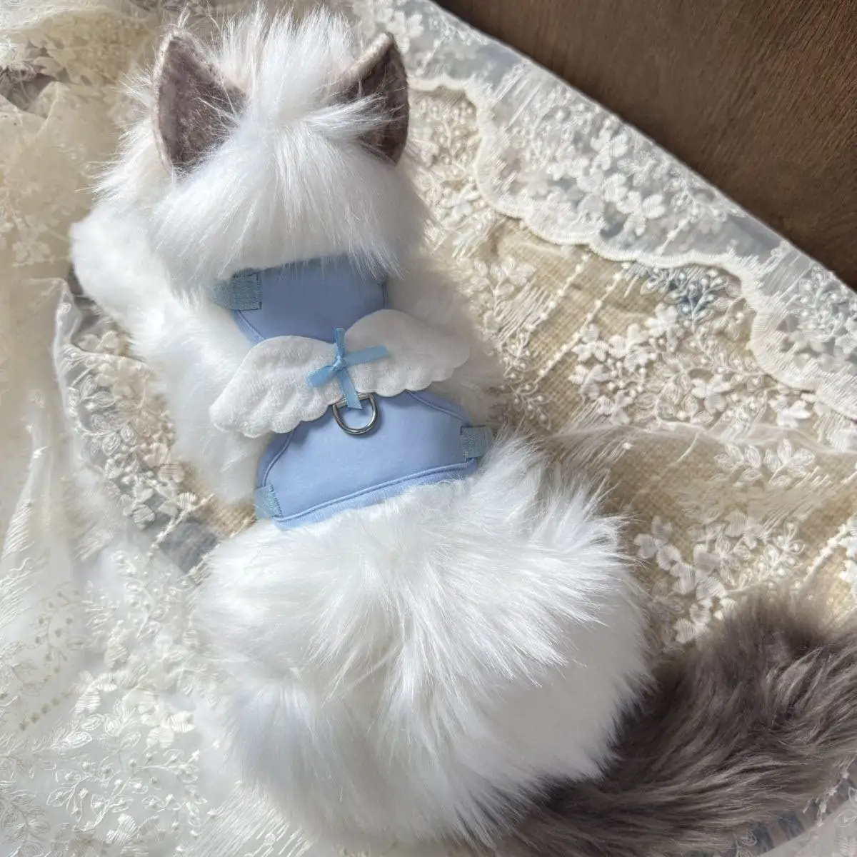 Colete Arnês para Gatos de Veludo com Guia Ajustável Anti-Fuga - Imagem 4