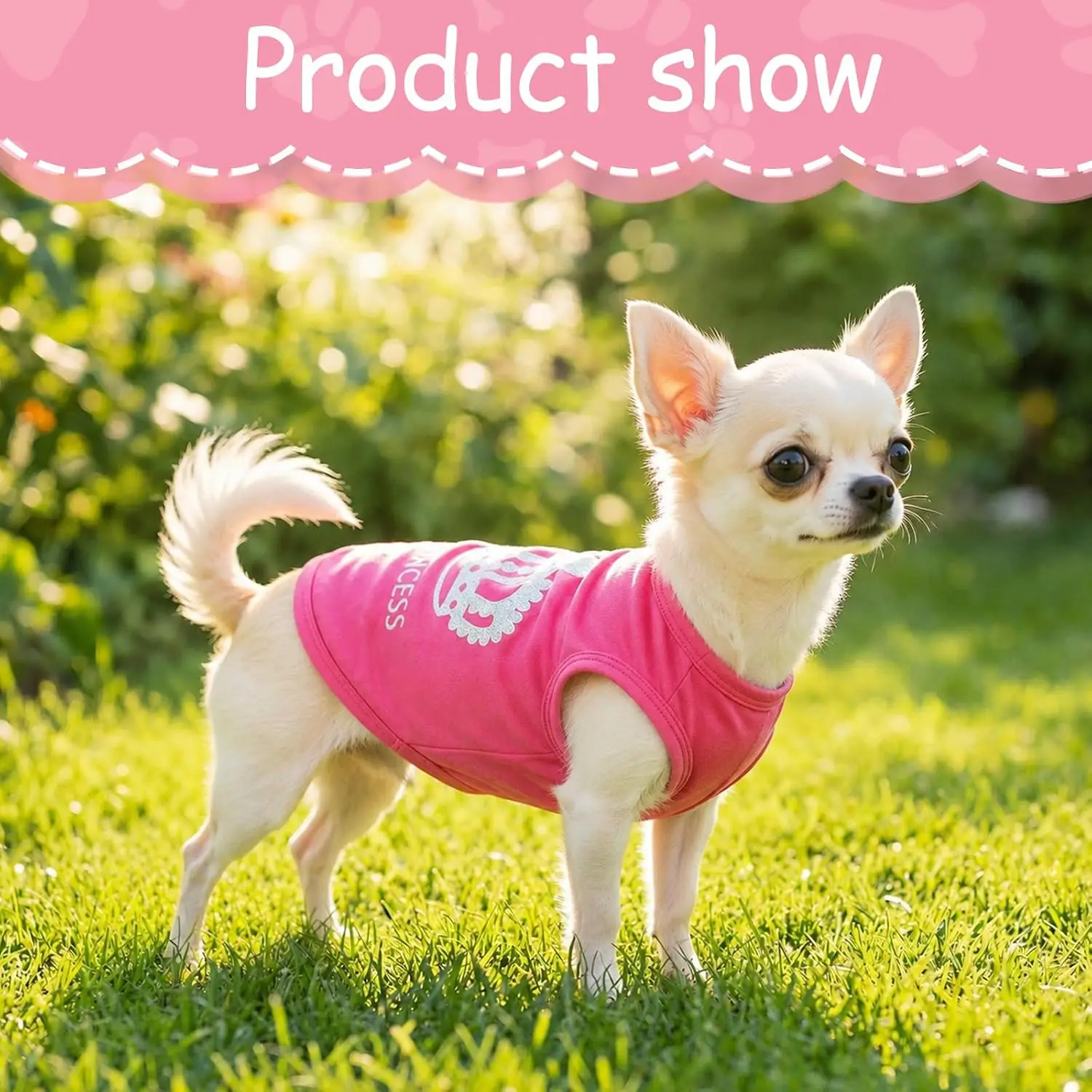 Colete para Cães e Gatos com Estampa de Coroa de Princesa - Imagem 5