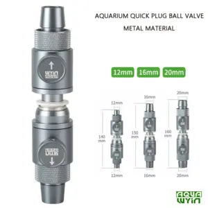 conector rápido para aquário com válvula