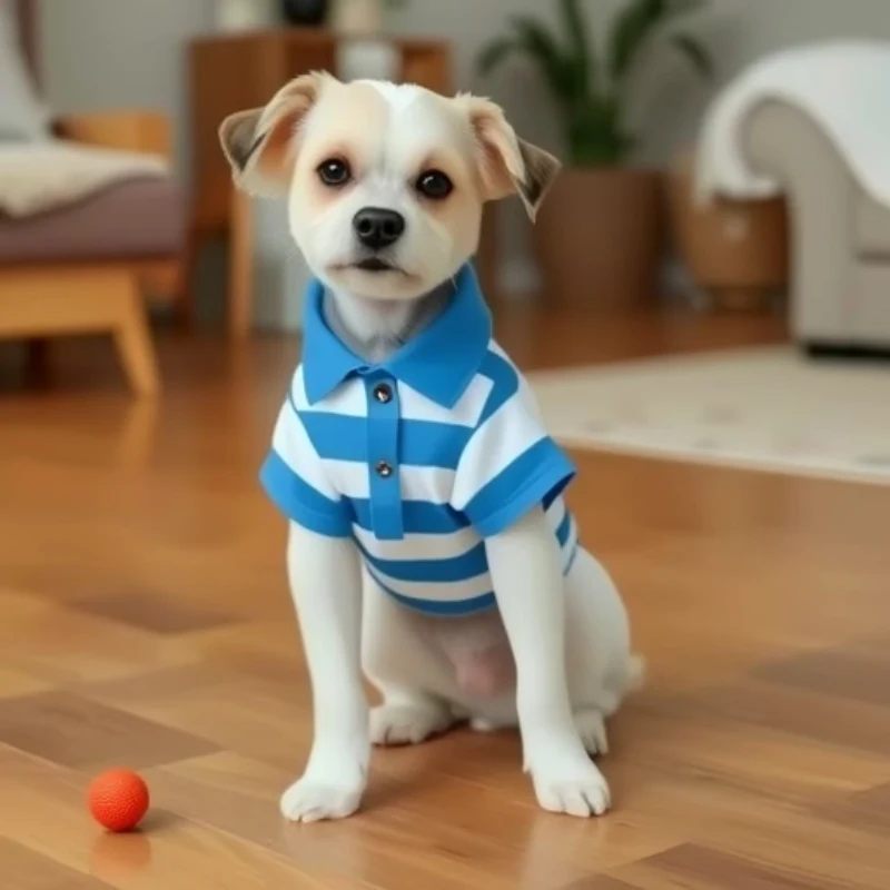 Camisa Polo para Cães e Gatos de Poliéster Algodão - Imagem 4