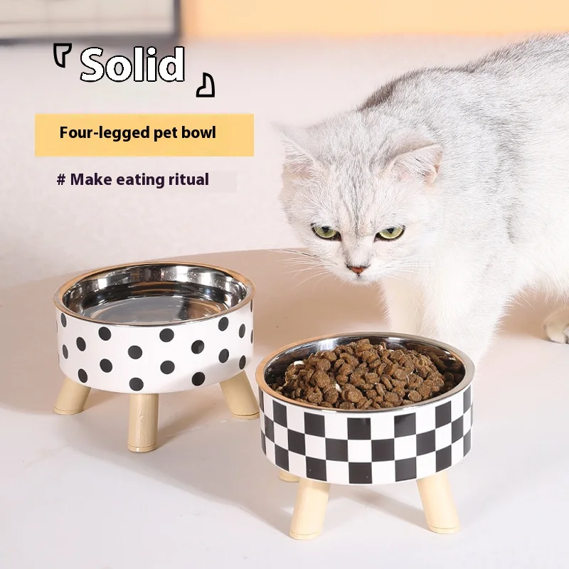 tigela de aço inoxidável para cães e gatos