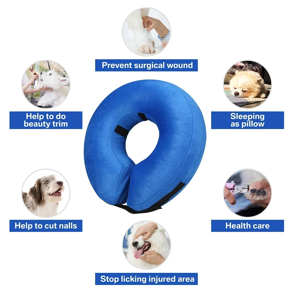 Colar Protetor Inflável para Cães e Gatos com Capa Removível - Imagem 6