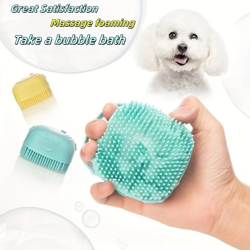 Escova de Banho para Cães e Gatos com Dispensador de Gel Integrado - Image 6