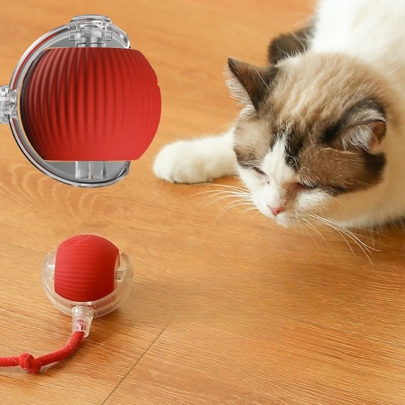 Brinquedo Bola Rolante para Gatos e Cães Recarregável, Imita Ratos - Imagem 2
