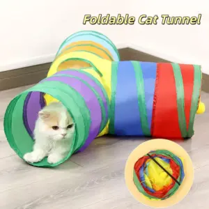 túnel dobrável para gato