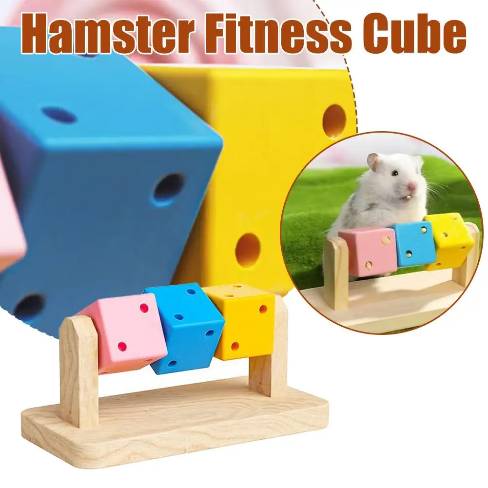 Brinquedo Interativo de Madeira para Hamsters e Pássaros 14 cm Colorido - Imagem 6