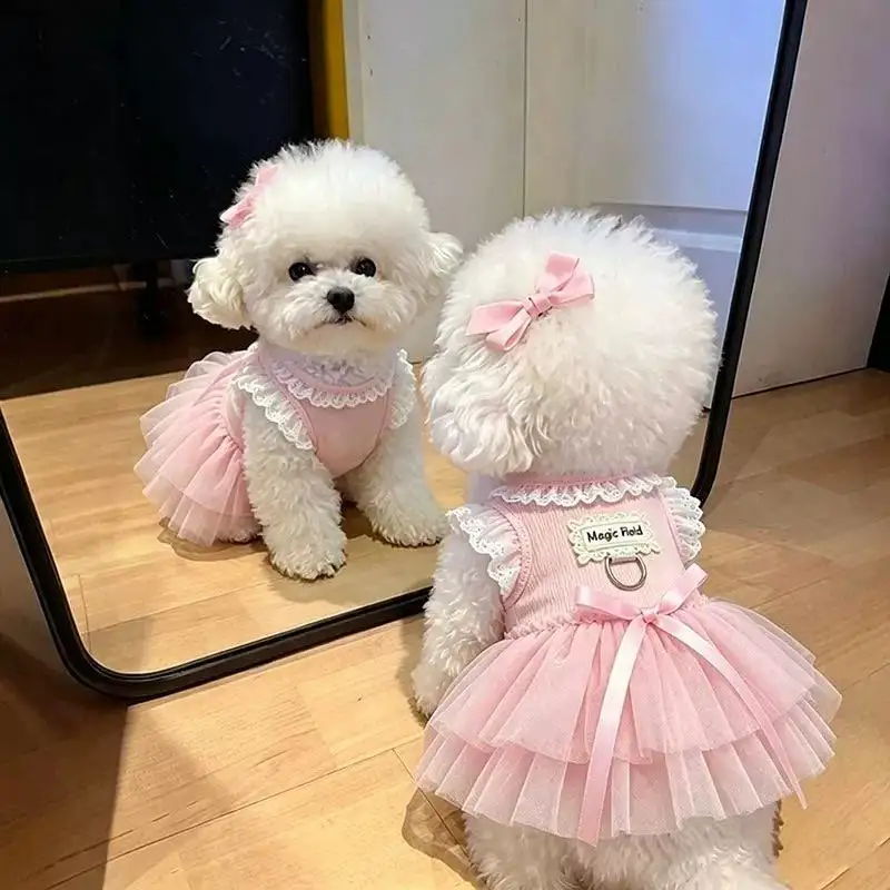 saia de tule para cães primavera verão