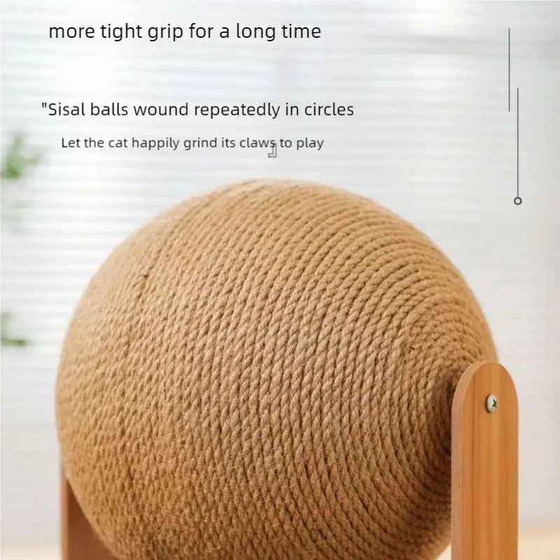Arranhador de Gato 2 em 1 Bola e Placa de Sisal Resistente - Imagem 5