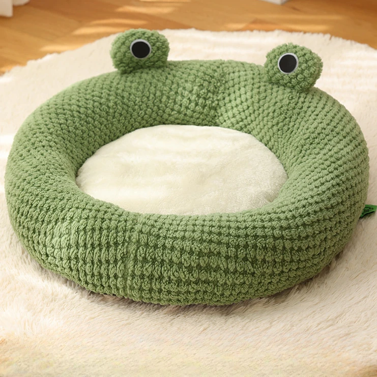 Cama Toca para Cães e Gatos de Pelúcia Formato Sapo 40x40x20 cm - Imagem 4