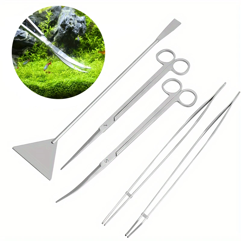 kit de ferramentas para aquário de aço inoxidável