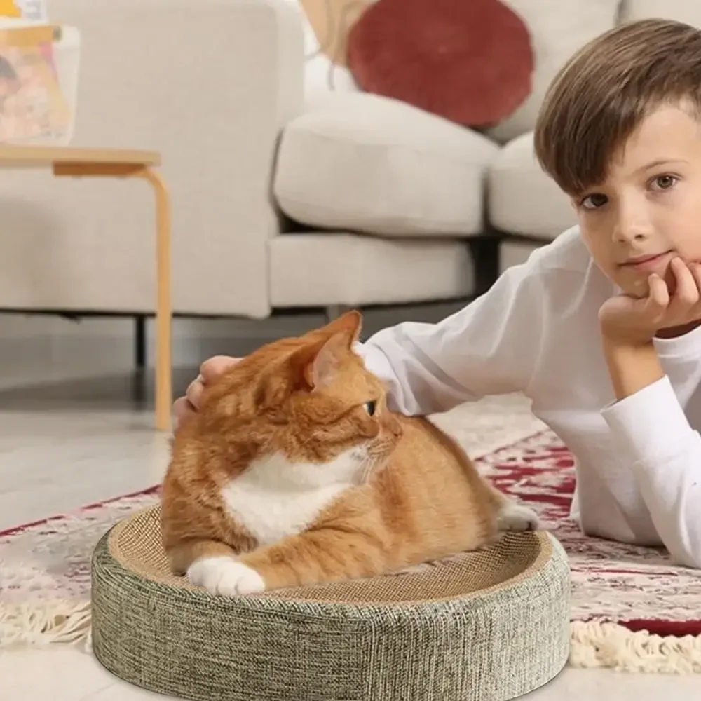 Arranhador para Gatos Oval de Sisal Trançado 2 em 1 - Imagem 4