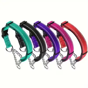 coleira martingale para cães refletiva