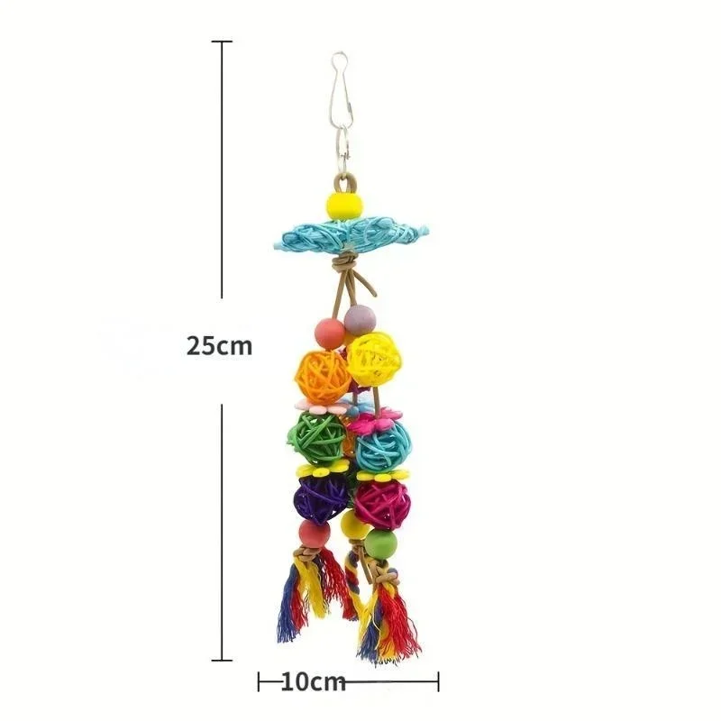 Brinquedo de Balanço para Pássaros e Papagaios de Madeira 10x25 cm - Imagem 4