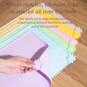 tapete de alimentação para cães e gatos de silicone