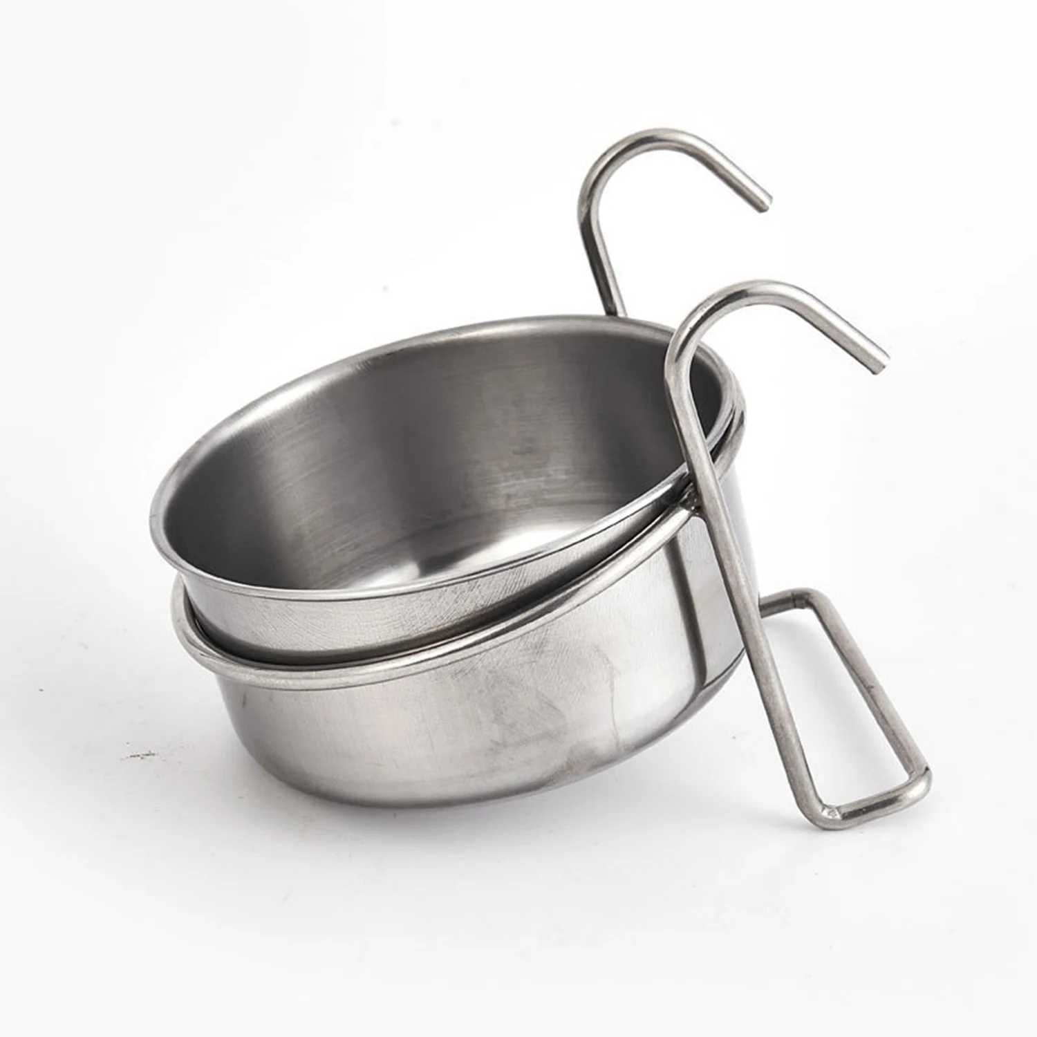 Tigela para Cães e Gatos de Aço Inoxidável com Gancho para Gaiola - Image 4