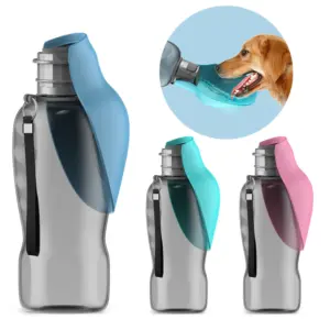 garrafa de água portátil para cães 800ml