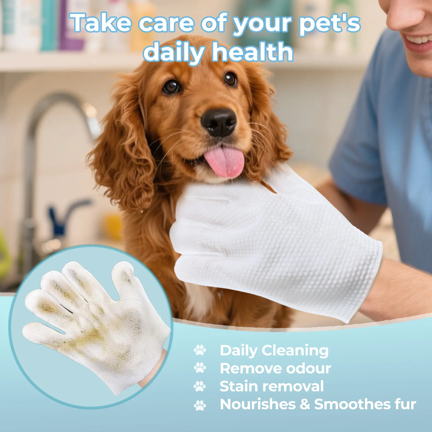 Luvas Descartáveis para Banho e Higiene de Pets - Image 3