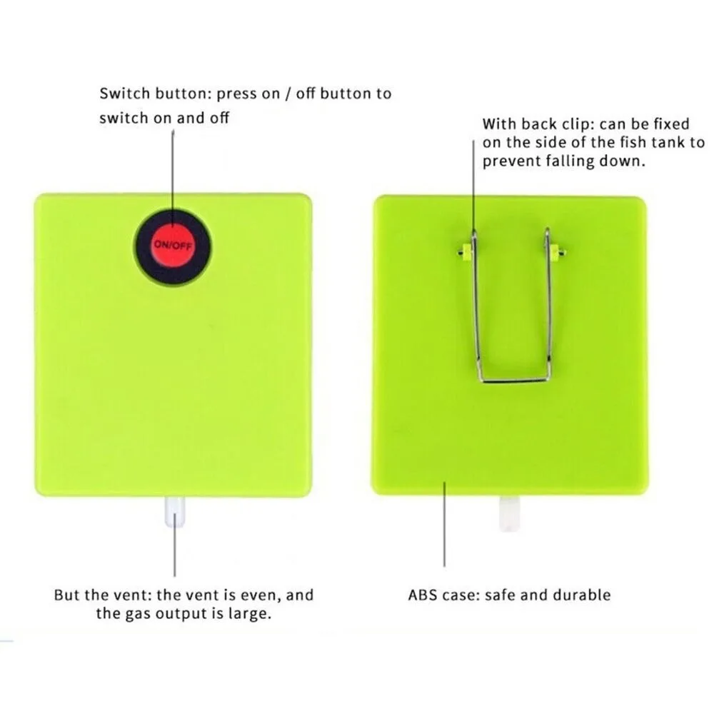 Bomba de Ar para Aquário Verde ABS 7x6,5x2cm com Saída Única - Imagem 5