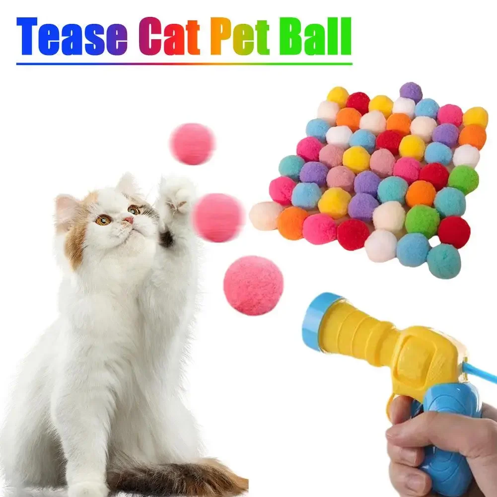 Brinquedo Lançador de Bolinhas para Gatos com 20 Bolinhas de Pelúcia - Image 2