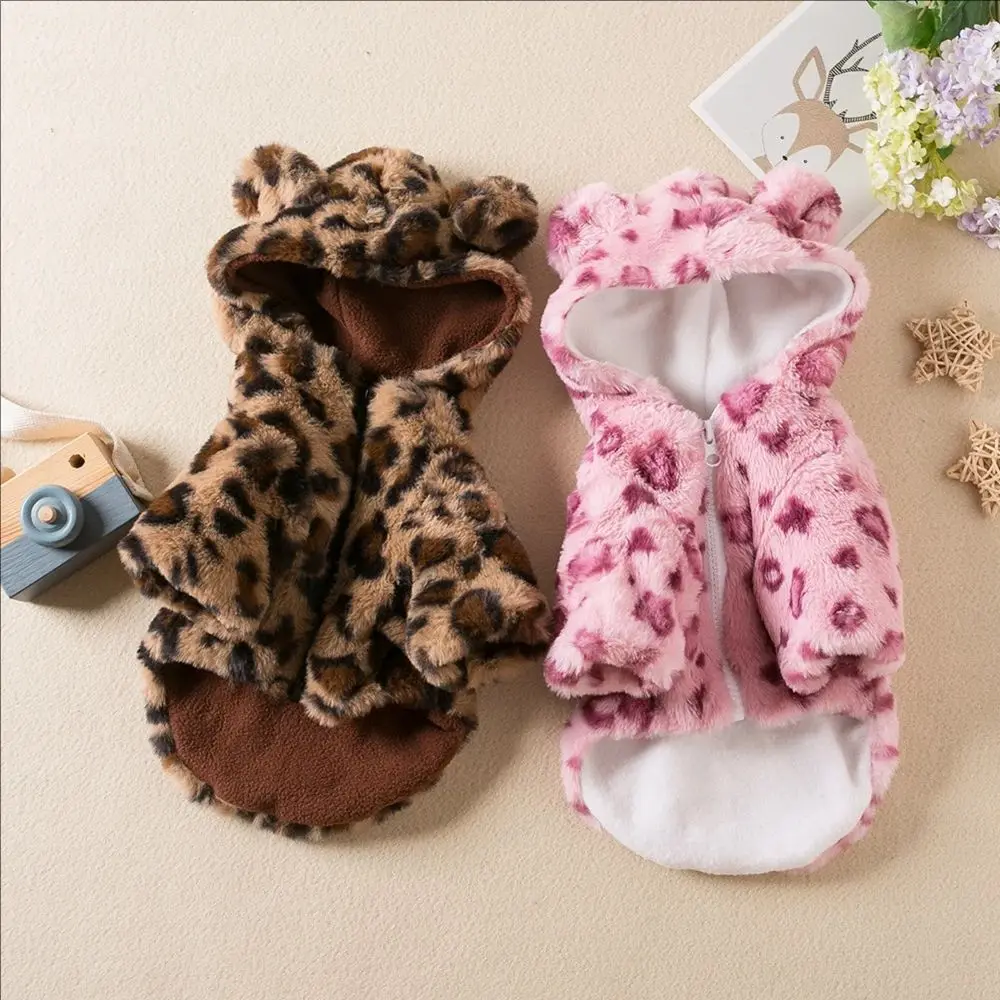 Casaco de Inverno para Cães Pequenos com Capuz e Estampa de Leopardo - Imagem 2