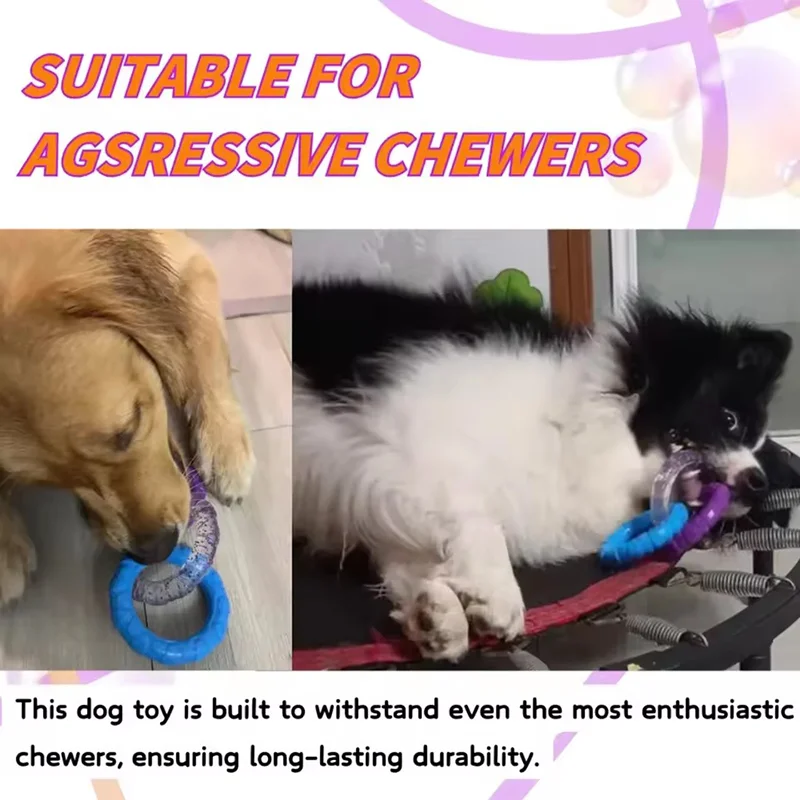 Brinquedo de Anel para Cães de TPR Resistente a Mordida Interativo - Imagem 5