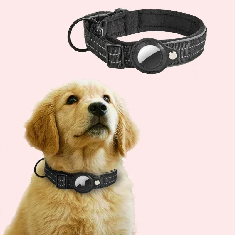 coleira para cães com airtag refletiva