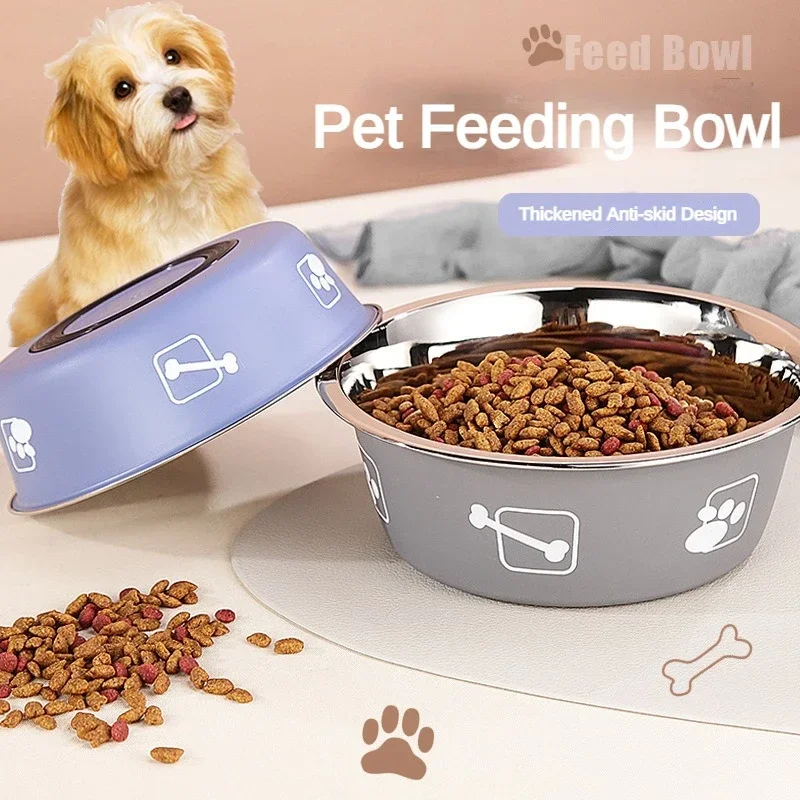 Tigela para Cães e Gatos de Aço Inoxidável com Base Antiderrapante - Imagem 2