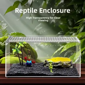 terrário acrílico para répteis transparente
