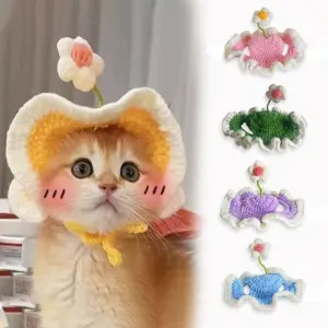 chapéu de crochê para gatos e cães