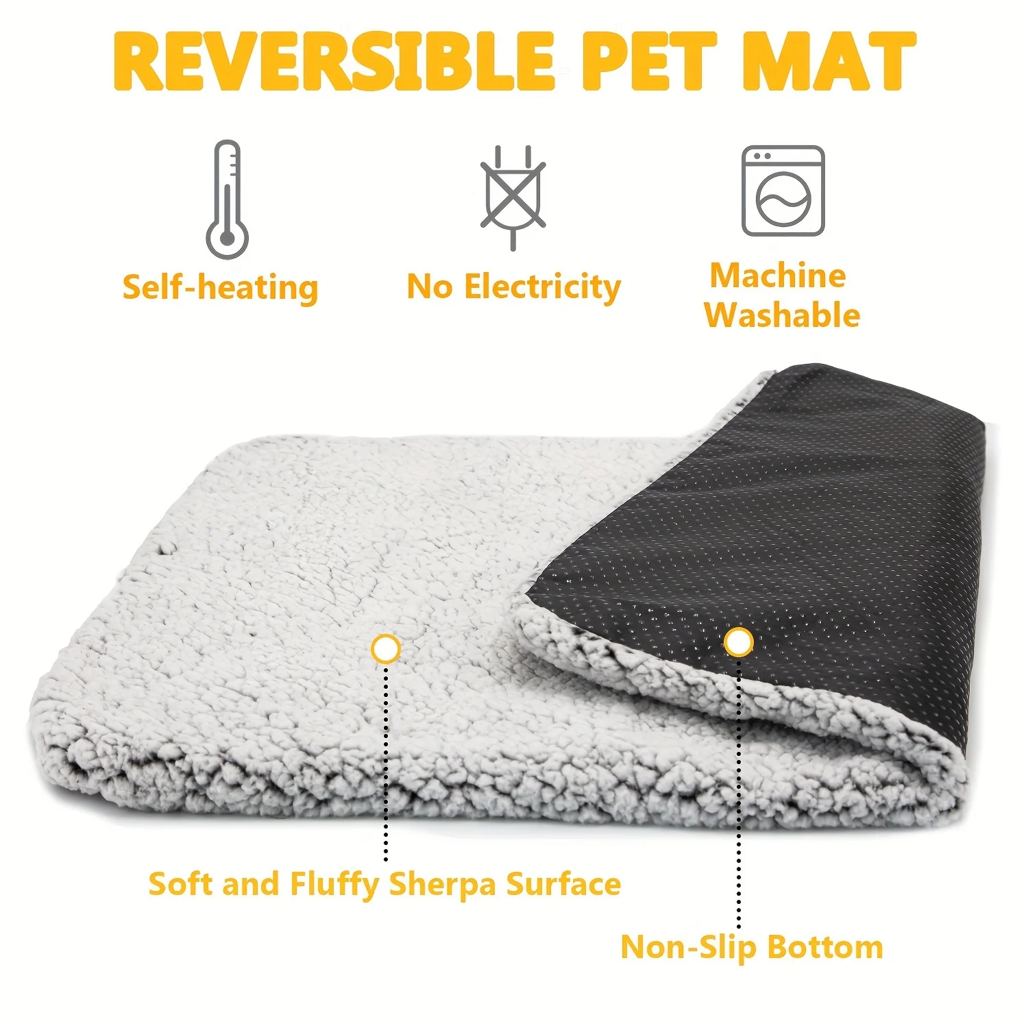 Manta Térmica Autoaquecida para Cães e Gatos Lavável - Imagem 6
