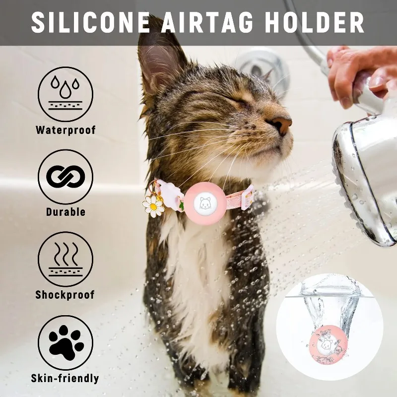 Coleira para Gatos com Suporte AirTag Ajustável e Fivela de Segurança - Imagem 5